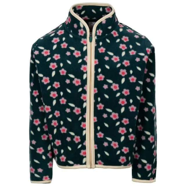 Trespass Girl's Sibyilla Fleece Jacket in Dark Green 