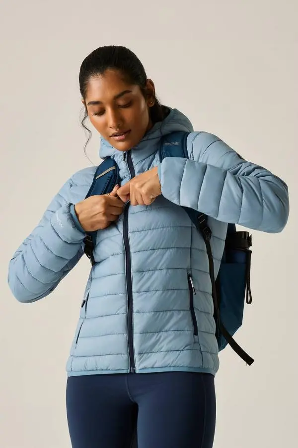 Regatta Women's Marizion Hooded Puffer Jacket in Light Blue 
