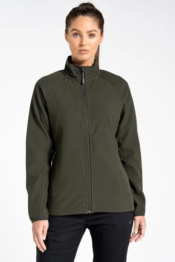 Craghoppers Women's 'Expert Basecamp' Softshell Jacket in Dark Green | Size: 8