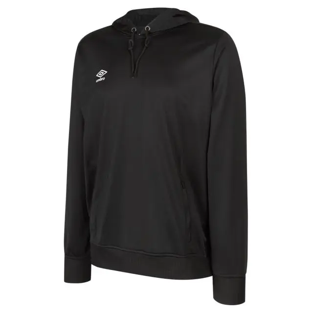 Umbro Club Essential Polyester Drawstring Hoodie in Black | Size: 7-8 Years