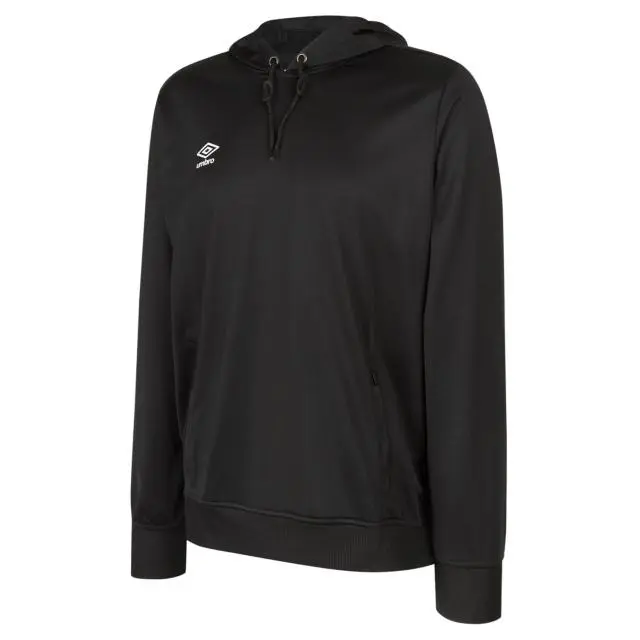 Umbro Club Essential Polyester Drawstring Hoodie in Black 