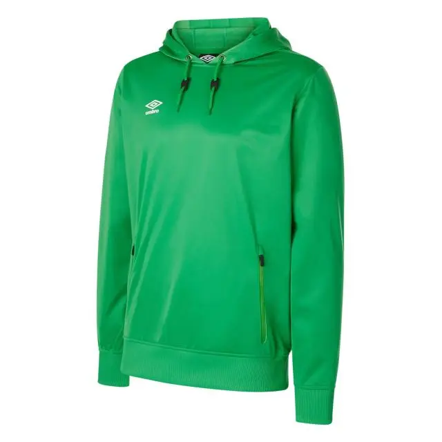 Umbro Club Essential Polyester Drawstring Hoodie in Emerald 