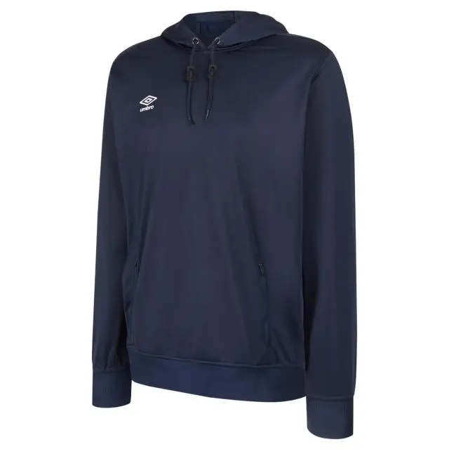 Umbro Club Essential Polyester Drawstring Hoodie in Dark Navy 