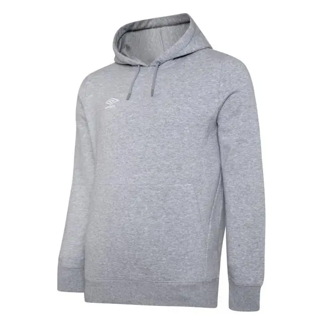 Umbro Club Leisure Drawstring Hoodie in Pale Grey 