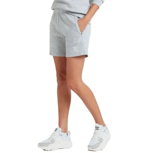 Umbro Women's Club Leisure Shorts in Pale Grey 