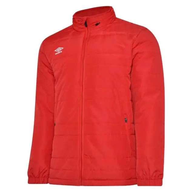 Umbro Boy's Club Essential Bench Jacket in Scarlet 