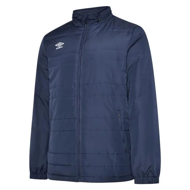 Umbro Boy's Club Essential Bench Jacket in Dark Navy 