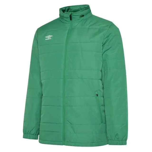 Umbro Boy's Club Essential Bench Jacket in Emerald 