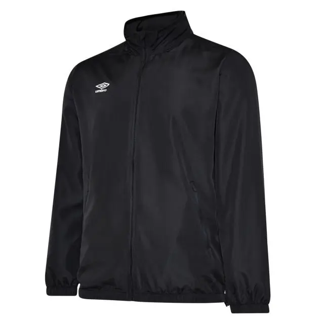 Umbro Boy's Club Essential Light Waterproof Jacket in Black 
