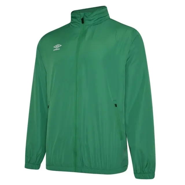 Umbro Boy's Club Essential Light Waterproof Jacket in Emerald 
