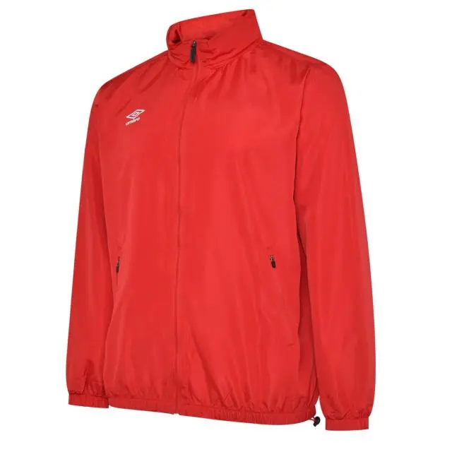 Umbro Boy's Club Essential Light Waterproof Jacket in Scarlet 