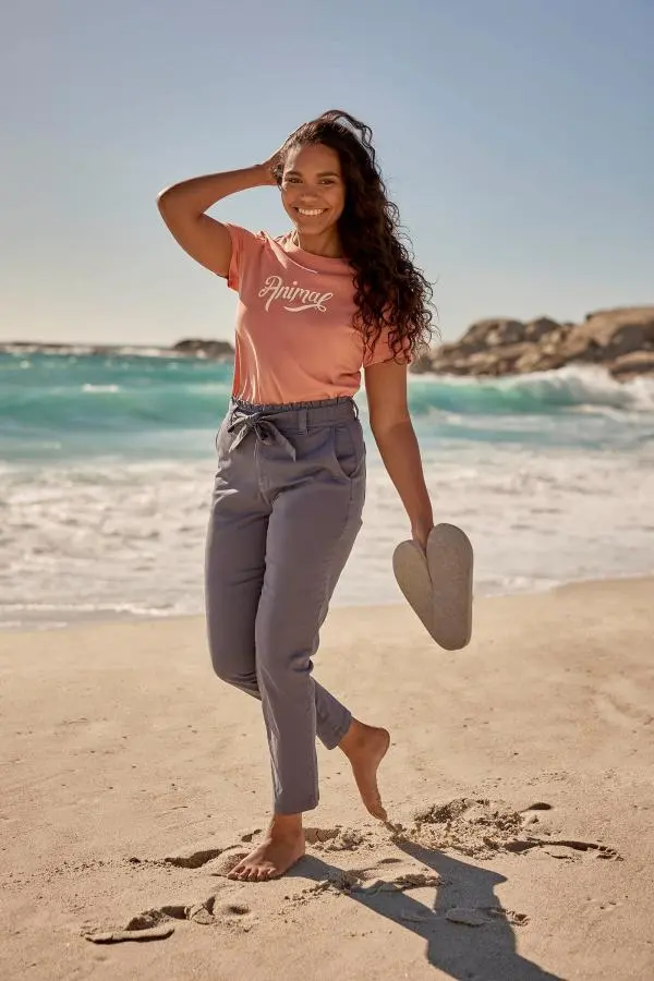 Animal Women's 'Loren' Multiple Pockets Cotton Trousers in Navy 