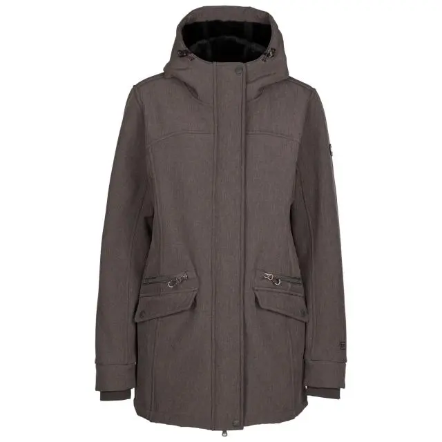 Trespass Women's Anza TP75 Soft Shell Jacket in Dark Grey 