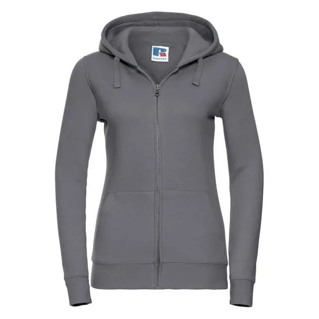 Russell Women's Authentic Full Zip Hoodie in Grey 