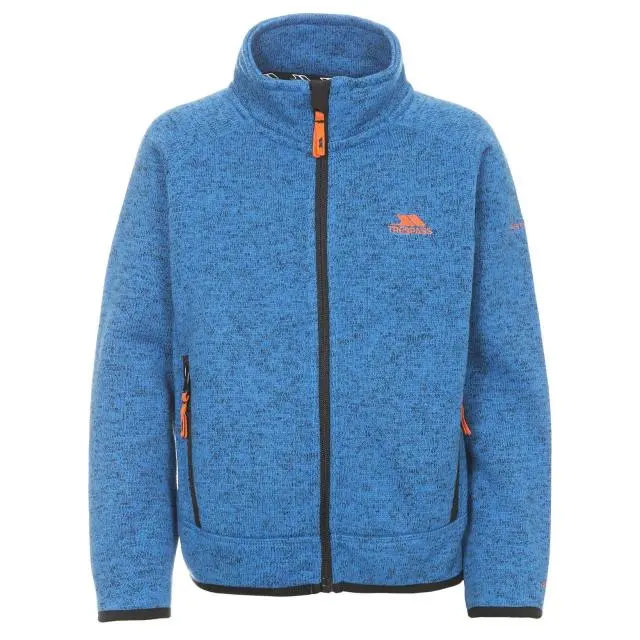 Trespass Boy's Mario Full Zip Fleece Jacket in Blue 