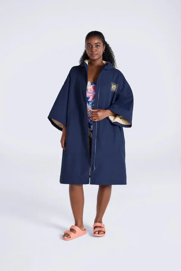Animal Women's 'Misty' Waterproof Fleece Lined Parka Jacket Warm Hooded Full Zip Coat in Navy 