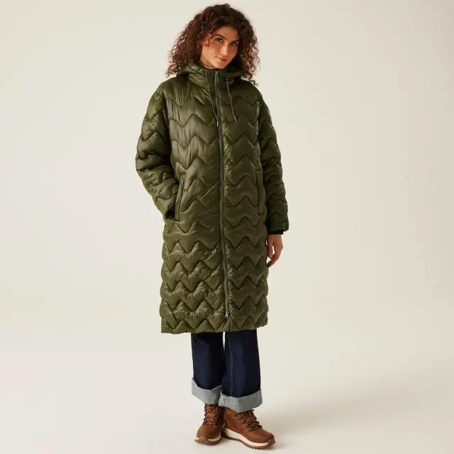 Regatta Women's Cambrie II Quilted Jacket in Green | Size: 18
