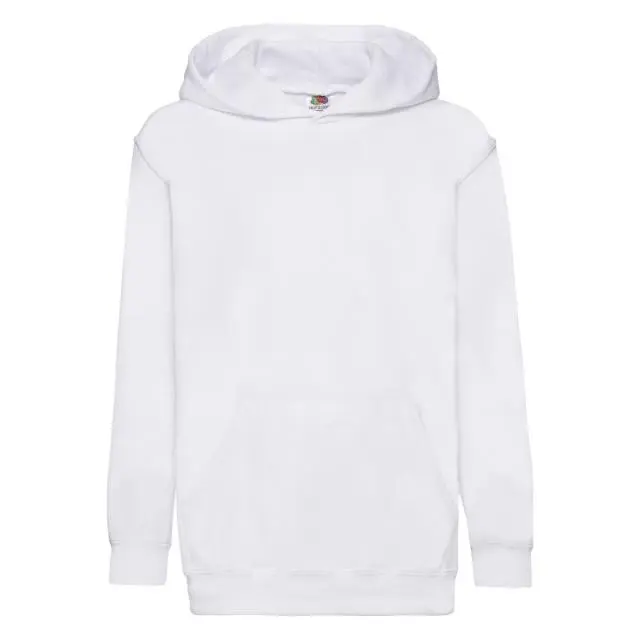 Fruit of the Loom Classic Heather Hooded Sweatshirt in White 