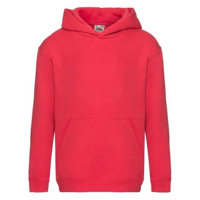 Fruit of the Loom Premium Hooded Sweatshirt in Red 