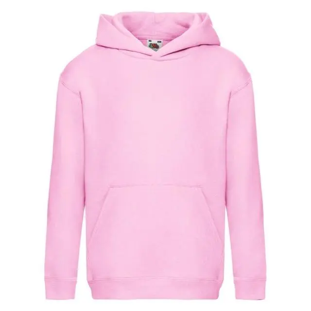 Fruit of the Loom Premium Hooded Sweatshirt in Light Pink 