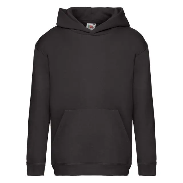 Fruit of the Loom Premium Hooded Sweatshirt in Black 