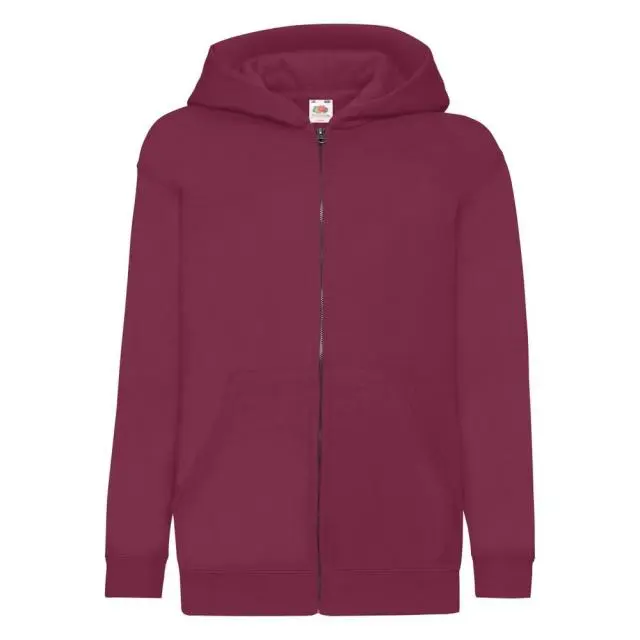 Fruit of the Loom Hooded Sweatshirt Jacket in Burgundy 