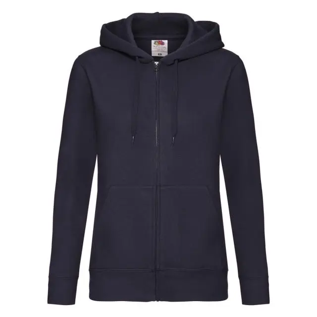 Fruit of the Loom Women's Lady Fit Hoodie in Mid Navy | Size: XS