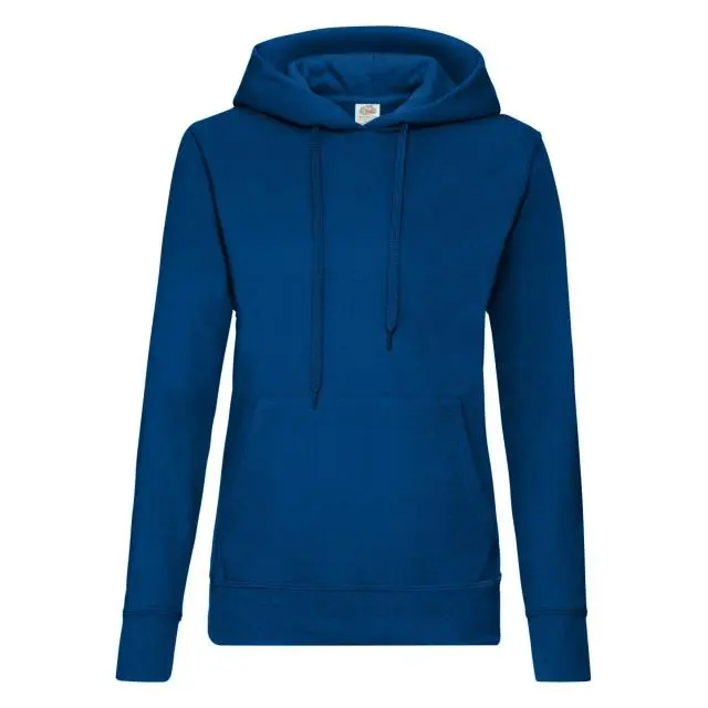 Fruit of the Loom Women's Lady Fit Hooded Sweatshirt Hoodie in Navy 