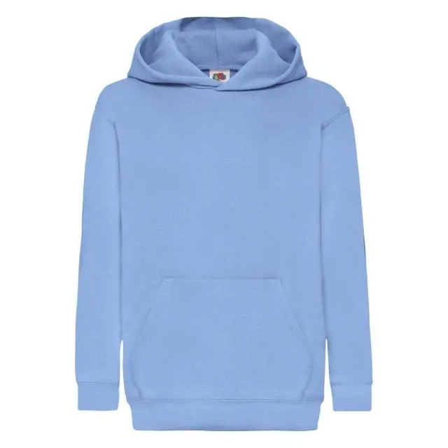 Fruit of the Loom Hooded Sweatshirt Hoodie in Blue | Size: 5-6 Years