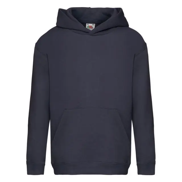 Fruit of the Loom Premium 70 30 Hooded Sweatshirt Hoodie in Mid Navy | Size: 9 Years