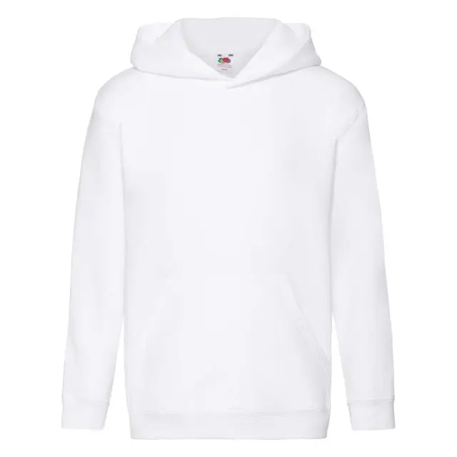 Fruit of the Loom Premium 70 30 Hooded Sweatshirt Hoodie in White 