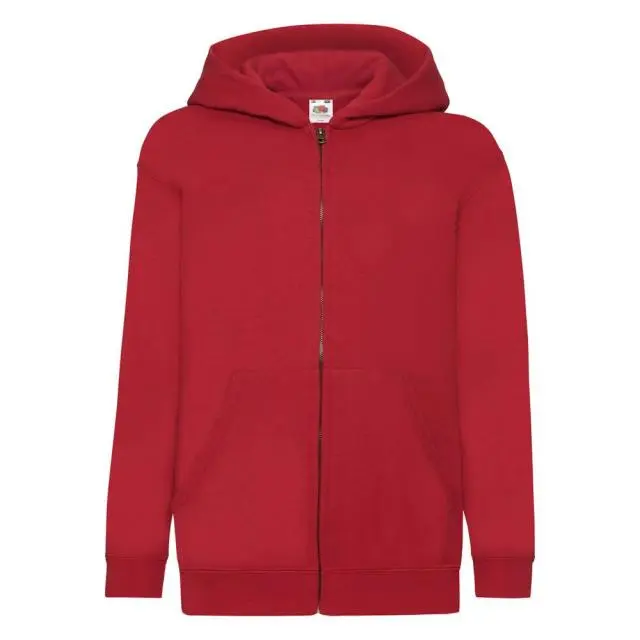 Fruit of the Loom Hooded Sweatshirt Jacket in Red 