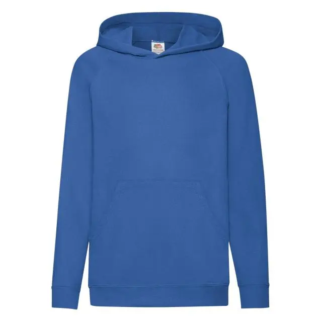 Fruit of the Loom Lightweight Hooded Sweatshirt Hoodie in Royal | Size: 9-10 Years