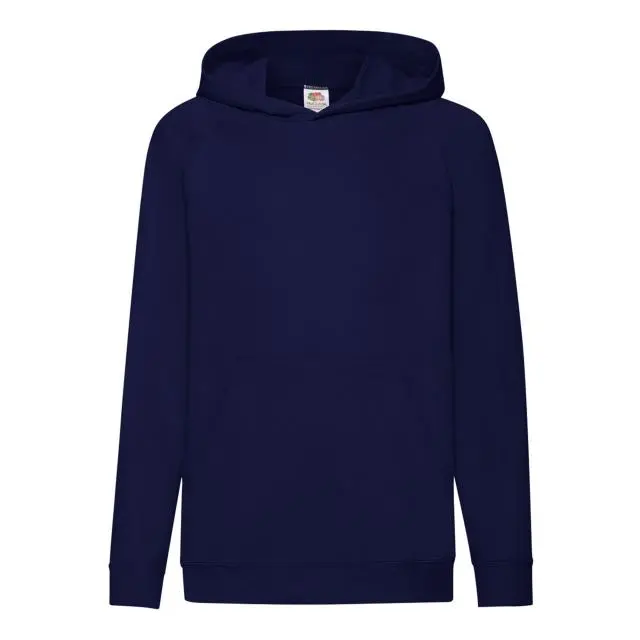 Fruit of the Loom Lightweight Hooded Sweatshirt Hoodie in Mid Navy 
