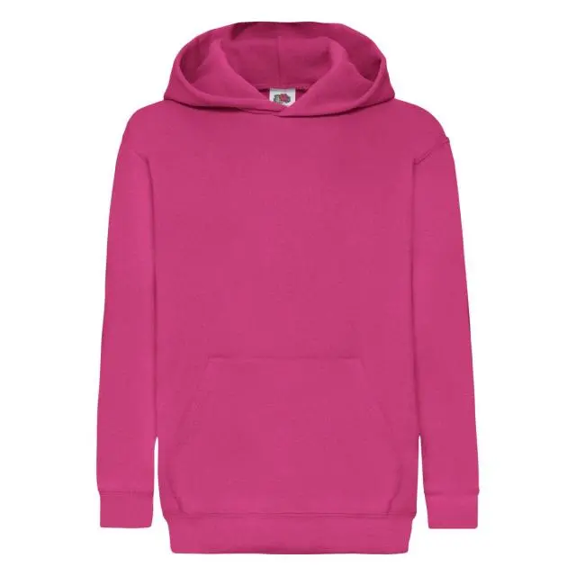 Fruit of the Loom Hooded Sweatshirt Hoodie in Fuchsia 
