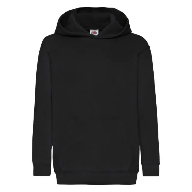 Fruit of the Loom Hooded Sweatshirt Hoodie in Black 
