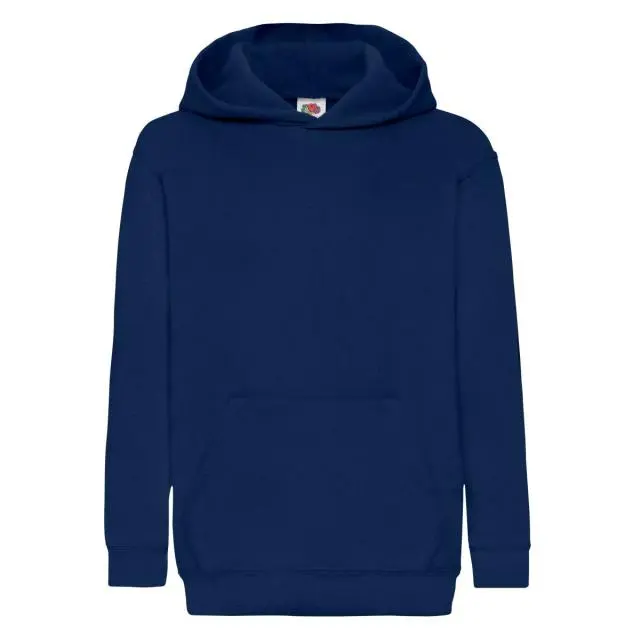 Fruit of the Loom Hooded Sweatshirt Hoodie in Navy | Size: 7-8 Years