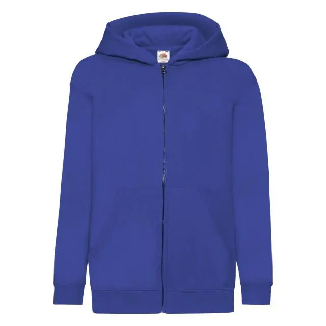 Fruit of the Loom Hooded Sweatshirt Jacket in Royal | Size: 5-6 Years