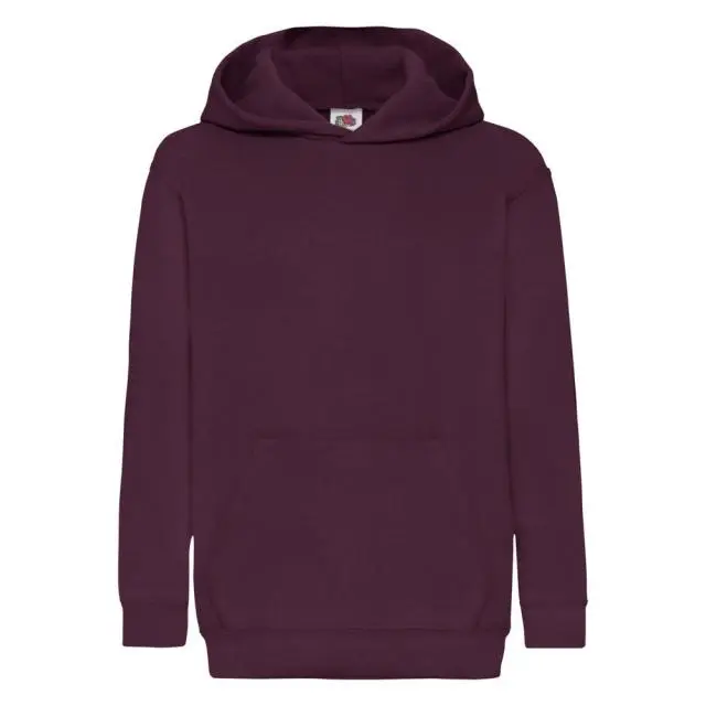 Fruit of the Loom Hooded Sweatshirt Hoodie in Burgundy 
