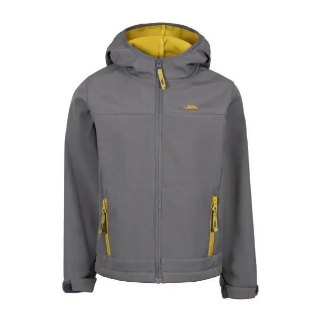 Trespass Faster Soft Shell Jacket in Dark Grey | Size: 9-10 Years