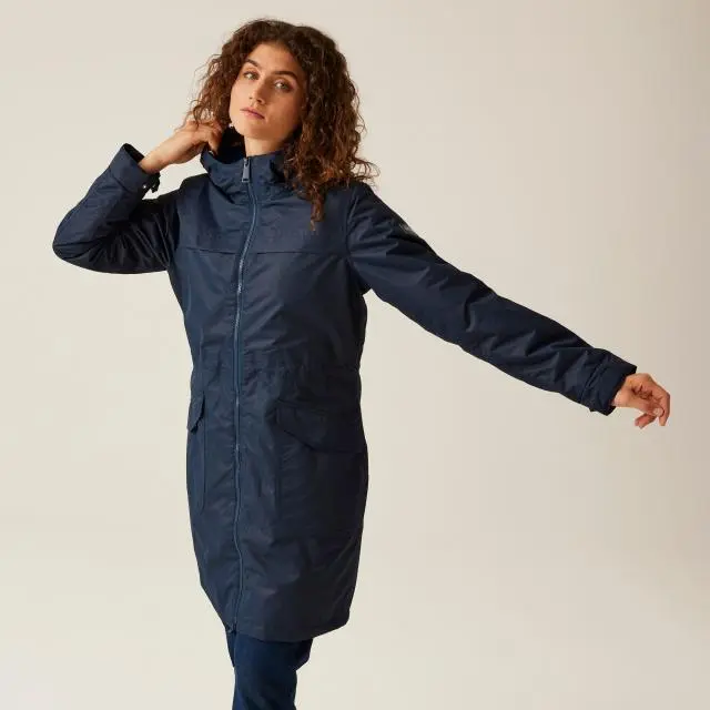 Regatta Women's 'Romine II' Waterproof Parka Jacket in Navy 