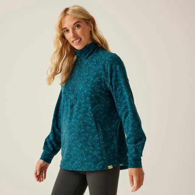 'Orla Kiely' Half Zip Midlayer