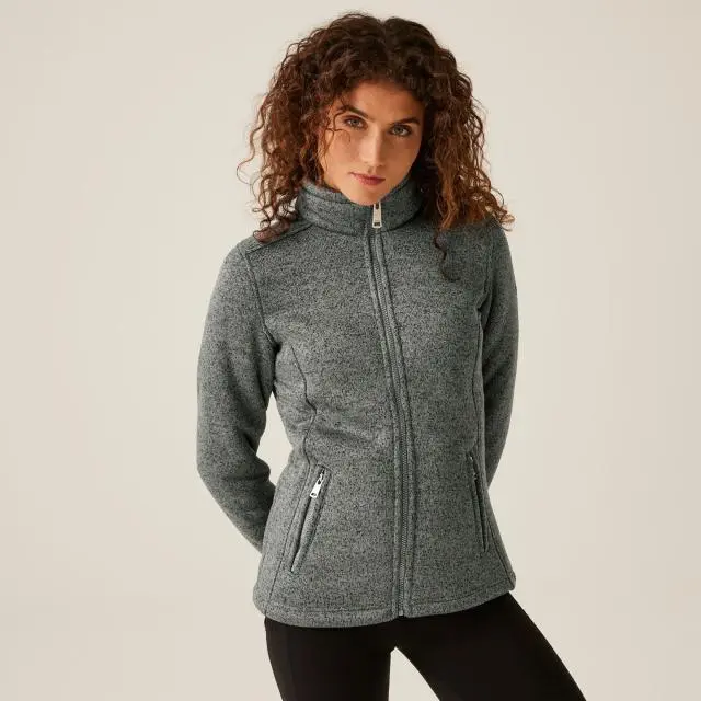 Regatta Women's 'Razia II' Full Zip Bonded Fleece in Grey | Size: 18