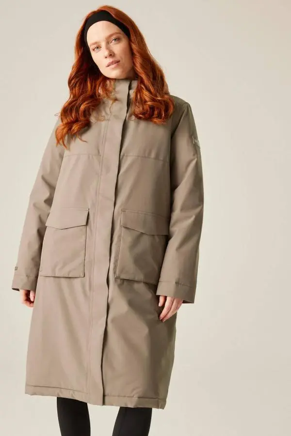 Regatta Women's Yarli Waterproof Longline Jacket in Beige 