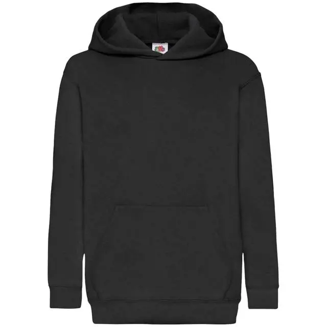 Fruit of the Loom Classic 80 20 Hoodie in Black 