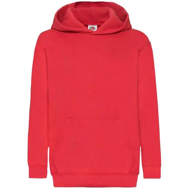 Fruit of the Loom Classic 80 20 Hoodie in Red 