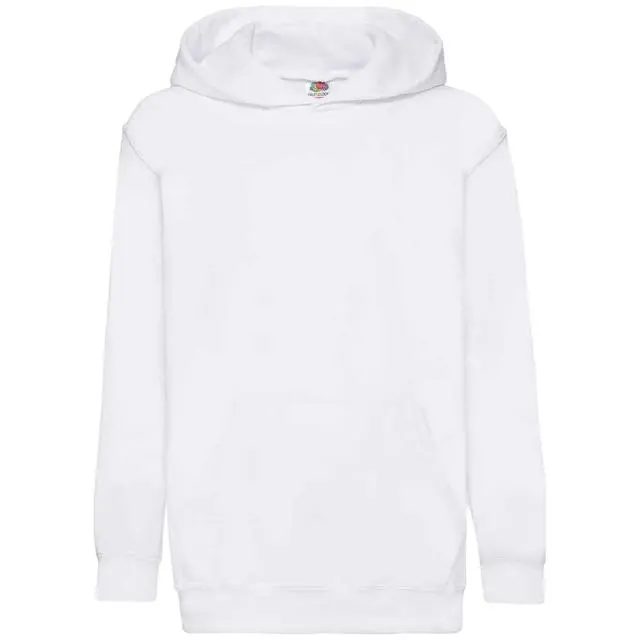 Fruit of the Loom Classic 80 20 Hoodie in White 