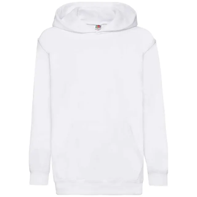 Fruit of the Loom Classic 80 20 Hoodie in White 