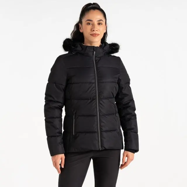 Dare 2b Women's Glamourize V Padded Waterproof Ski Jacket in Black 