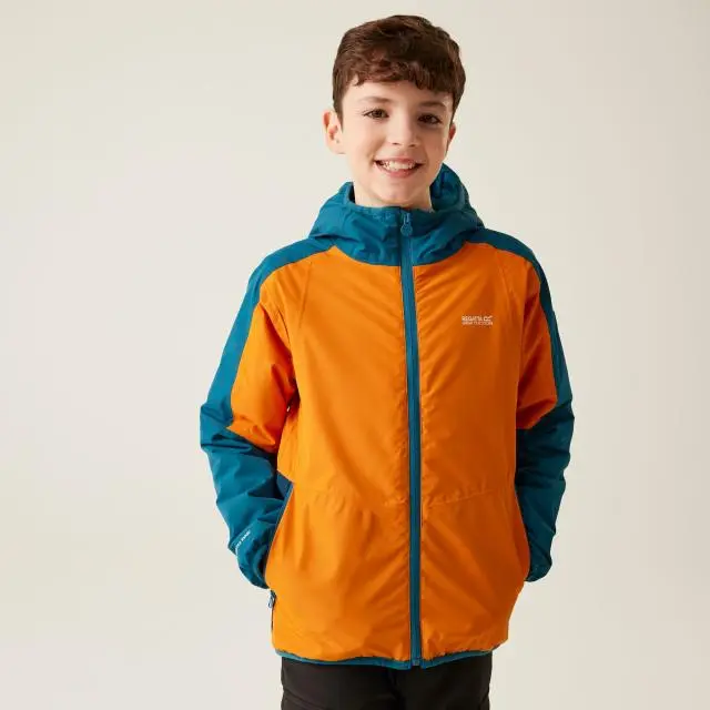 Regatta Boy's Volcanics VIII' Reflective Jacket in Orange 